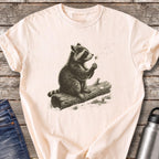 Raccoon Makes a Wish T-Shirt — Ivory
