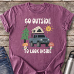 Go Outside to Look Inside T-Shirt — Berry