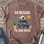 Go Outside to Look Inside T-Shirt — Espresso