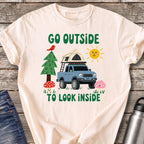 Go Outside to Look Inside T-Shirt — Ivory