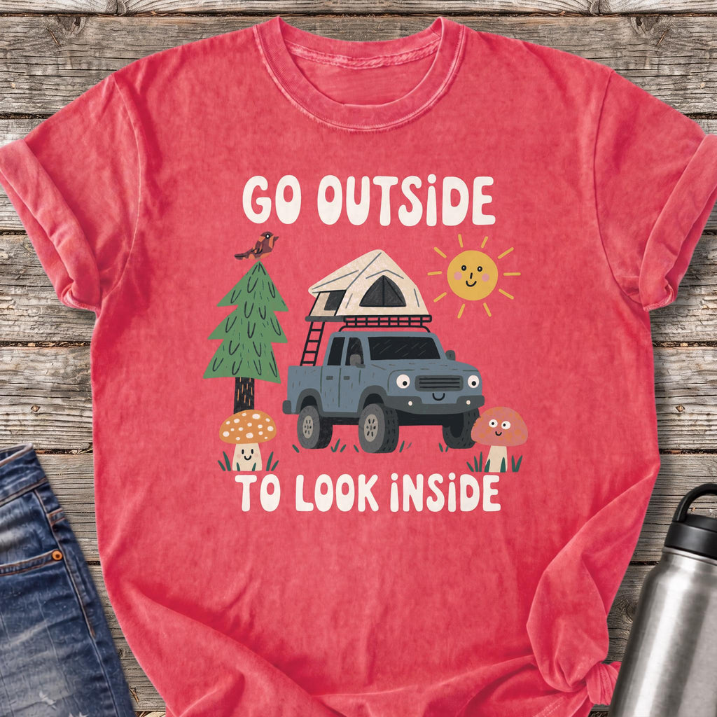 Go Outside to Look Inside T-Shirt — Watermelon