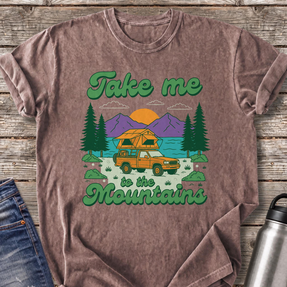 Take Me to the Mountains T-Shirt — Espresso