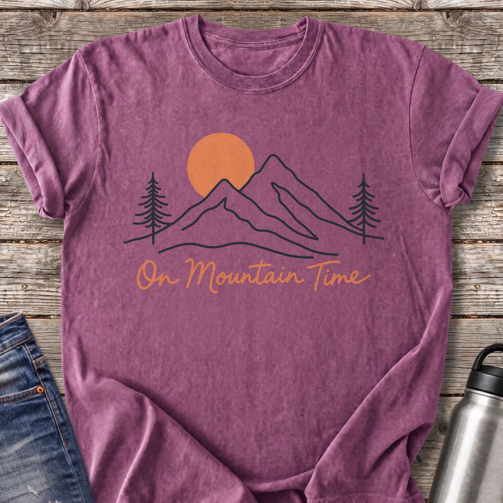 On Mountain Time T-Shirt — Berry