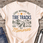 Leave Nothing but Tire Tracks T-Shirt — Ivory