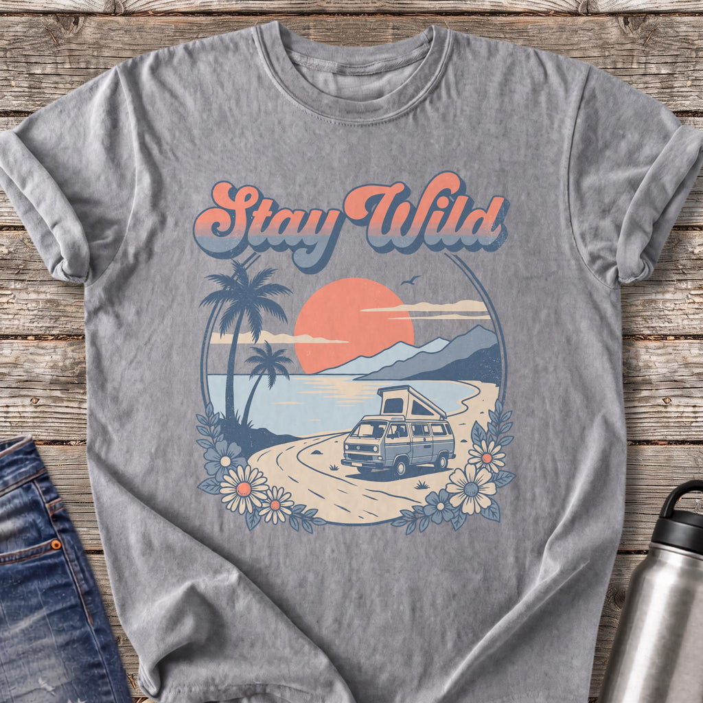 Stay Wild by the Sea T-Shirt — Grey