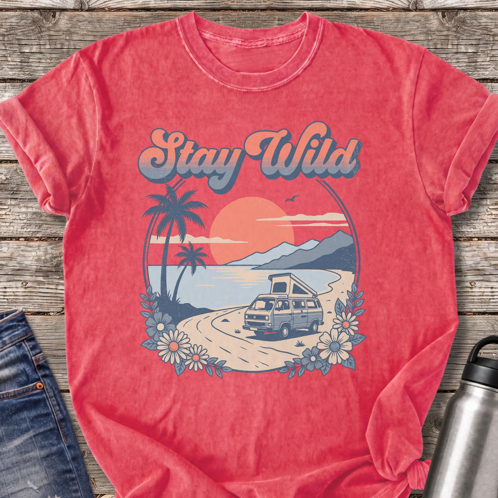 Stay Wild by the Sea T-Shirt — Watermelon