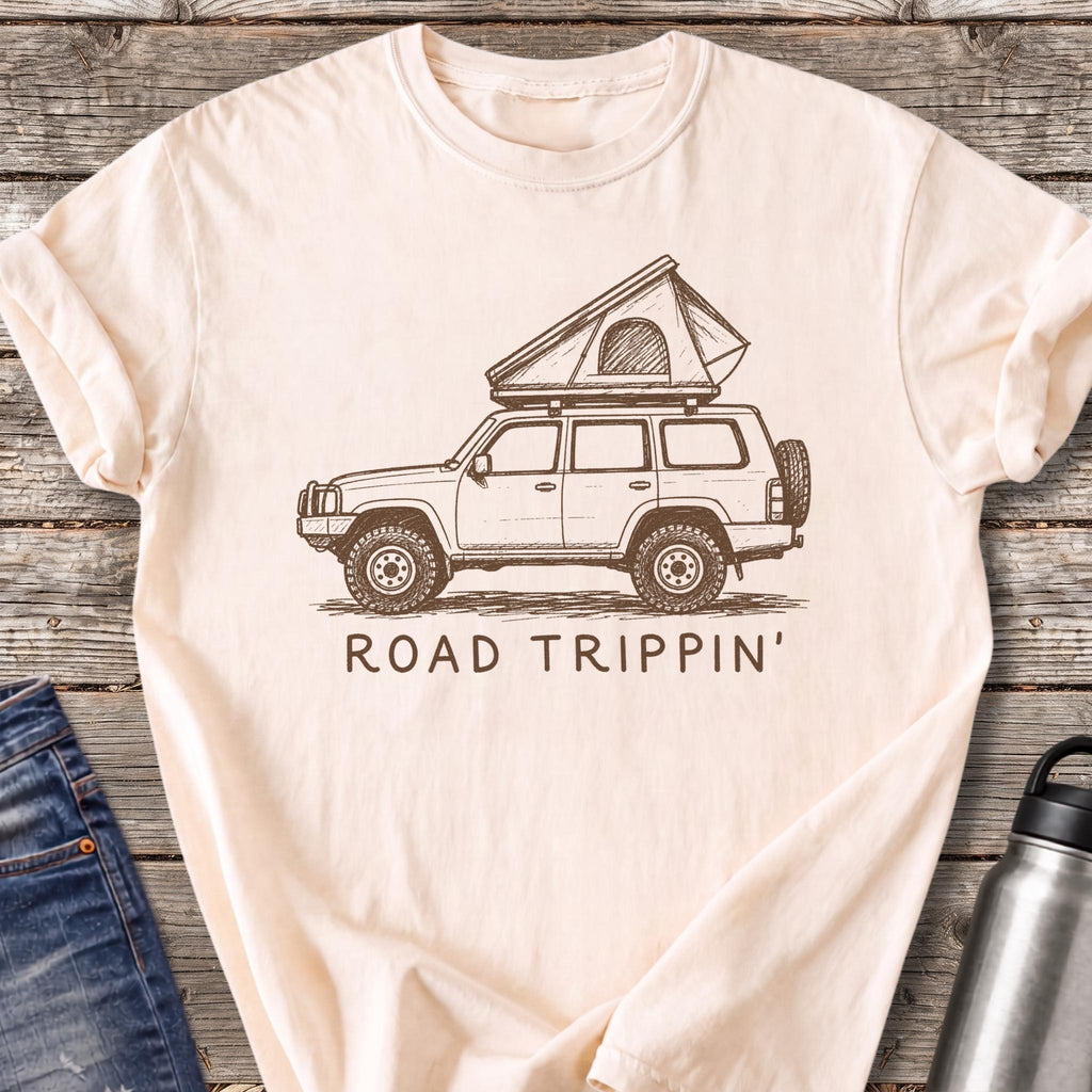 Road Trippin in the Wagon T-Shirt — Ivory
