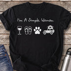 I'm a Simple Woman T-Shirt — Black