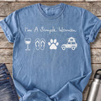 I'm a Simple Woman T-Shirt — Blue Jean