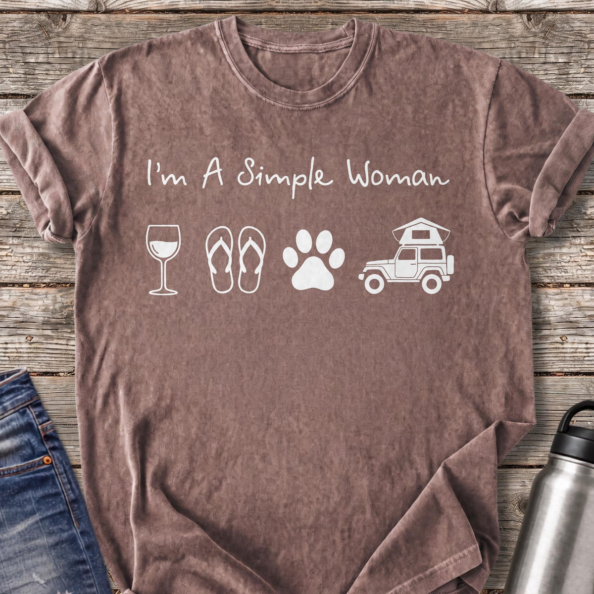 I'm a Simple Woman T-Shirt — Espresso