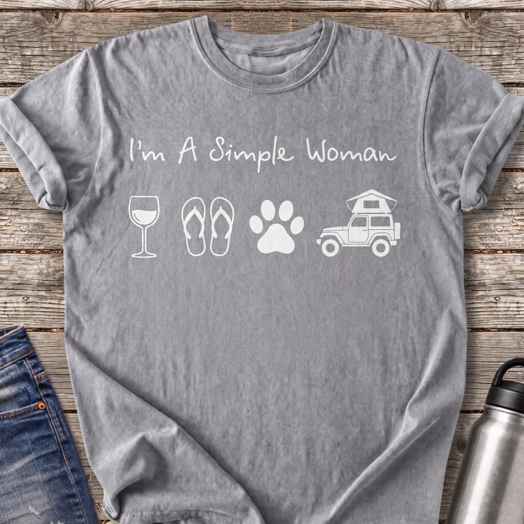 I'm a Simple Woman T-Shirt — Grey