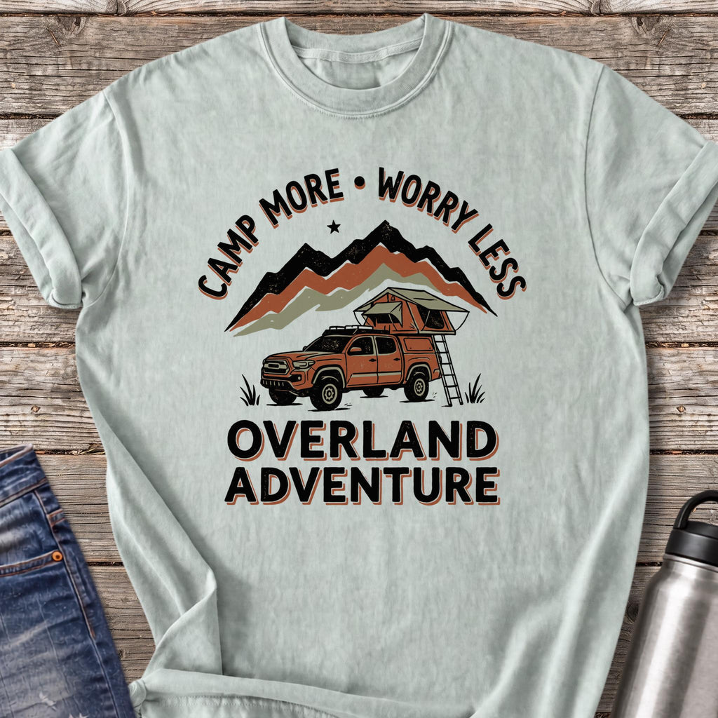 Camp More Worry Less T-Shirt — Bay
