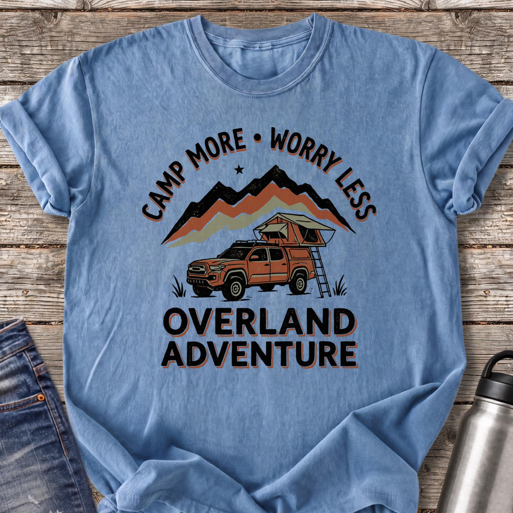 Camp More Worry Less T-Shirt — Blue Jean