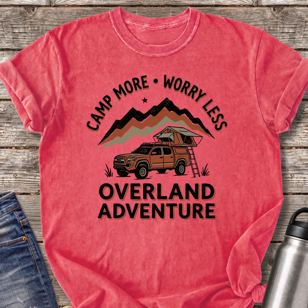 Camp More Worry Less T-Shirt — Watermelon