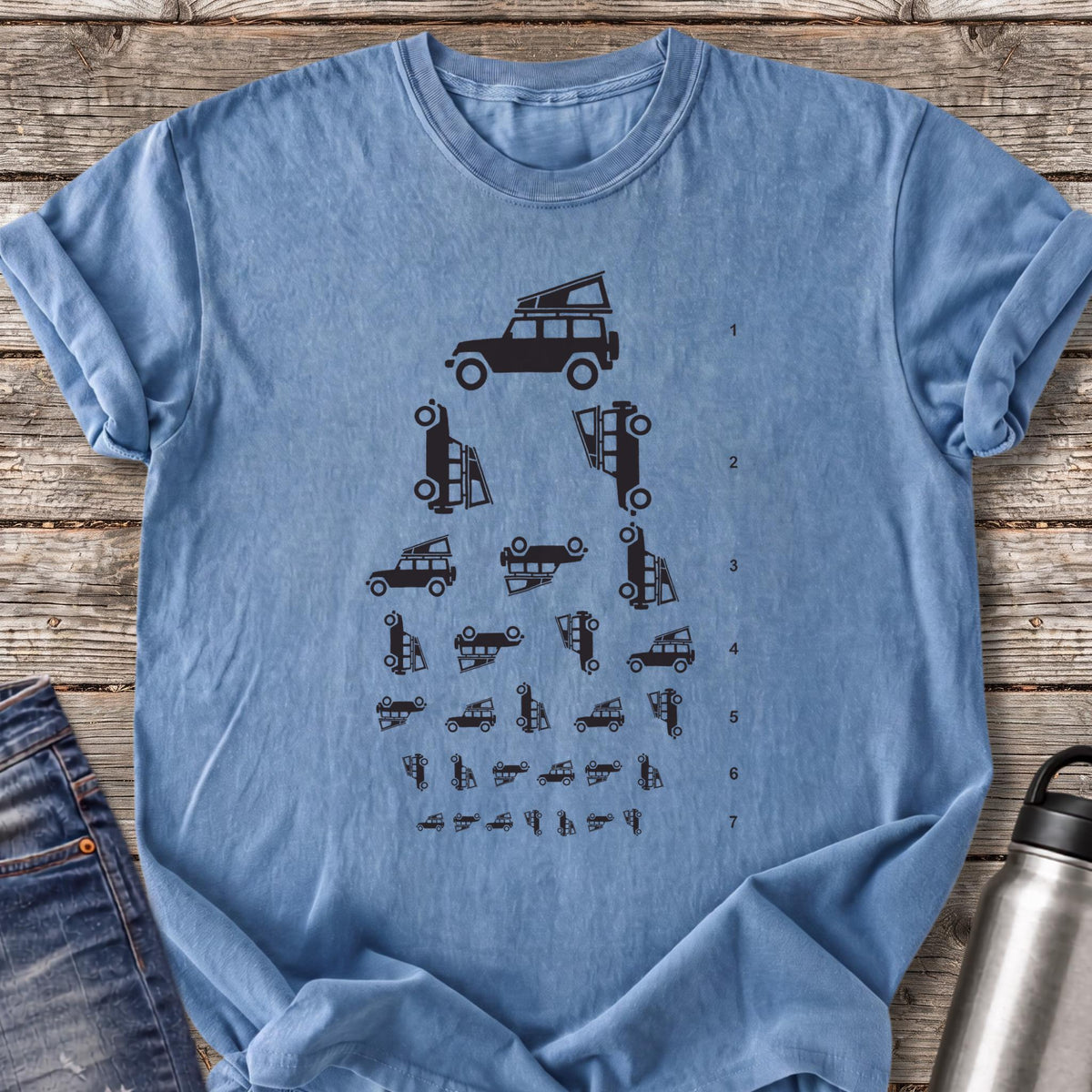 Overland Eye Exam T-Shirt — Blue Jean