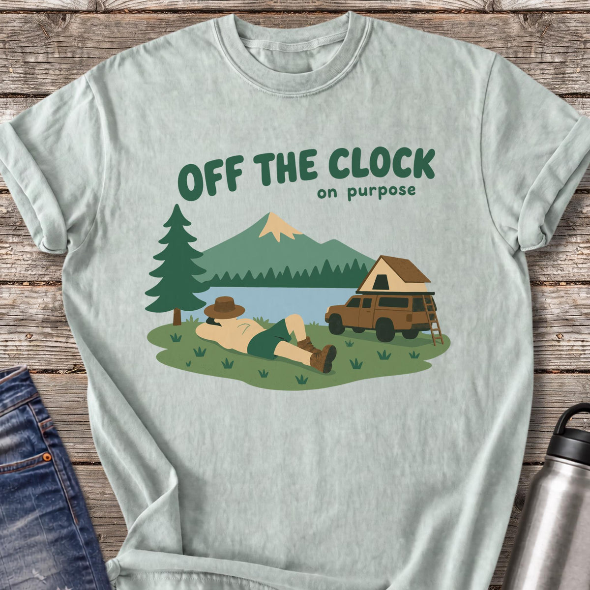 Off the Clock on Purpose T-Shirt — Bay