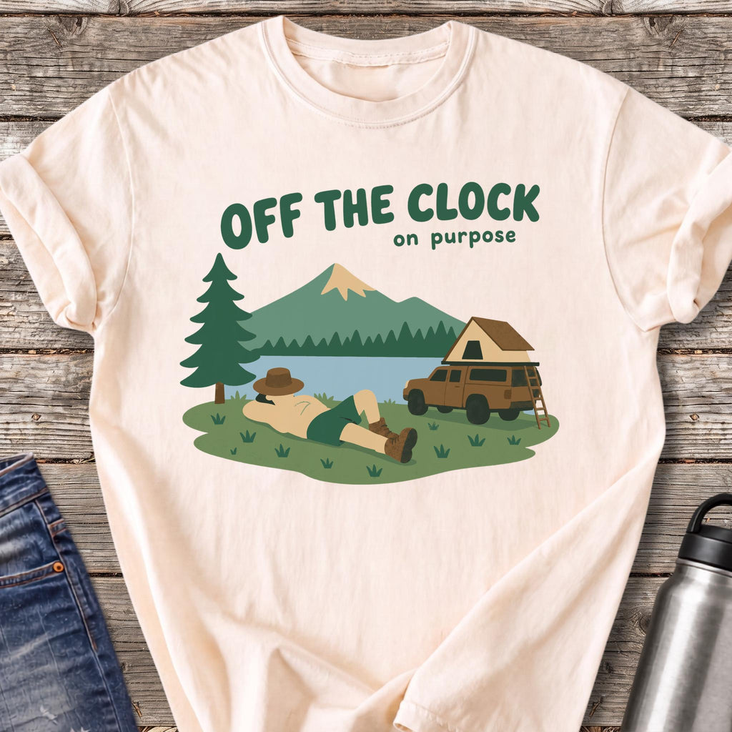 Off the Clock on Purpose T-Shirt — Ivory