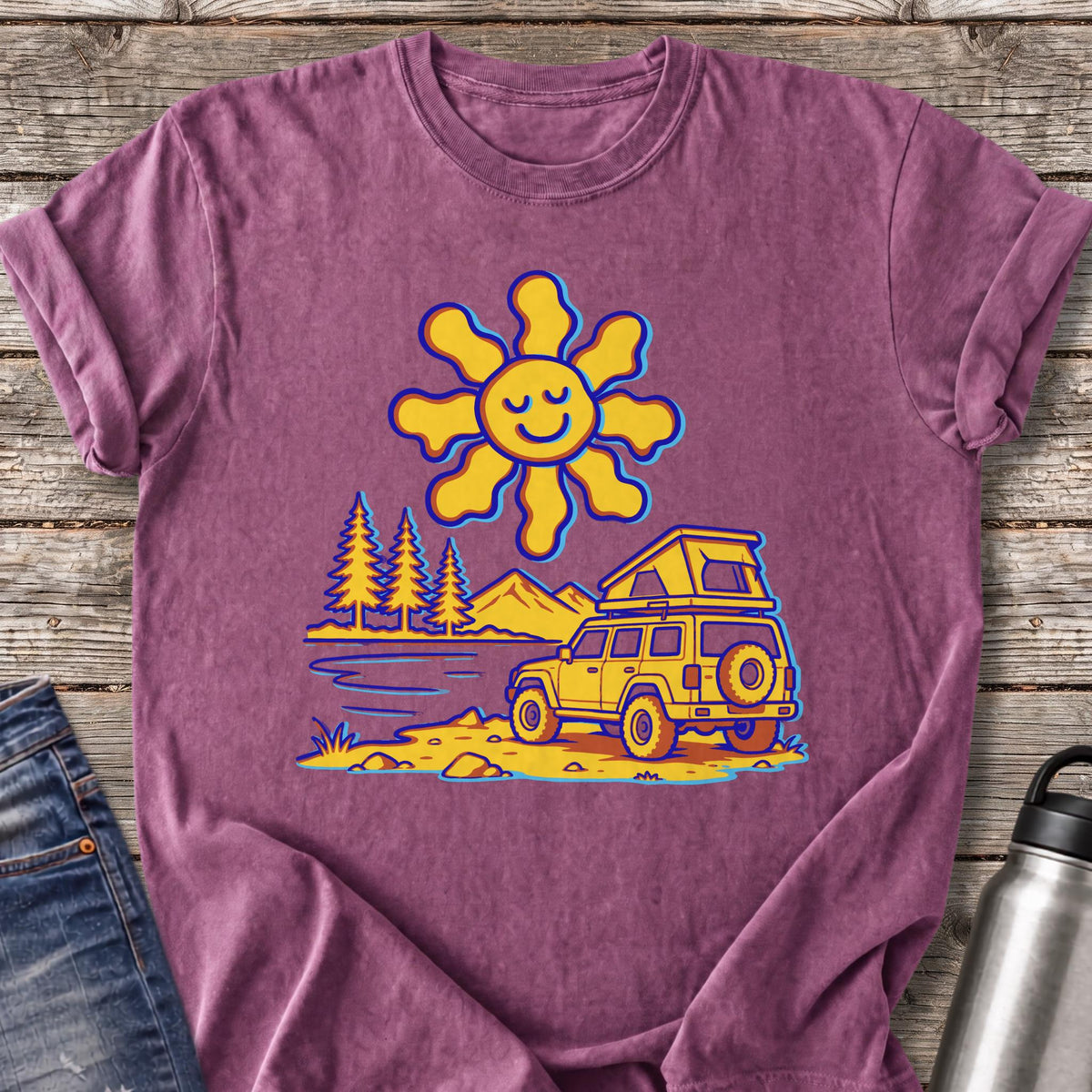 Sunny Side of the Lake T-Shirt — Berry