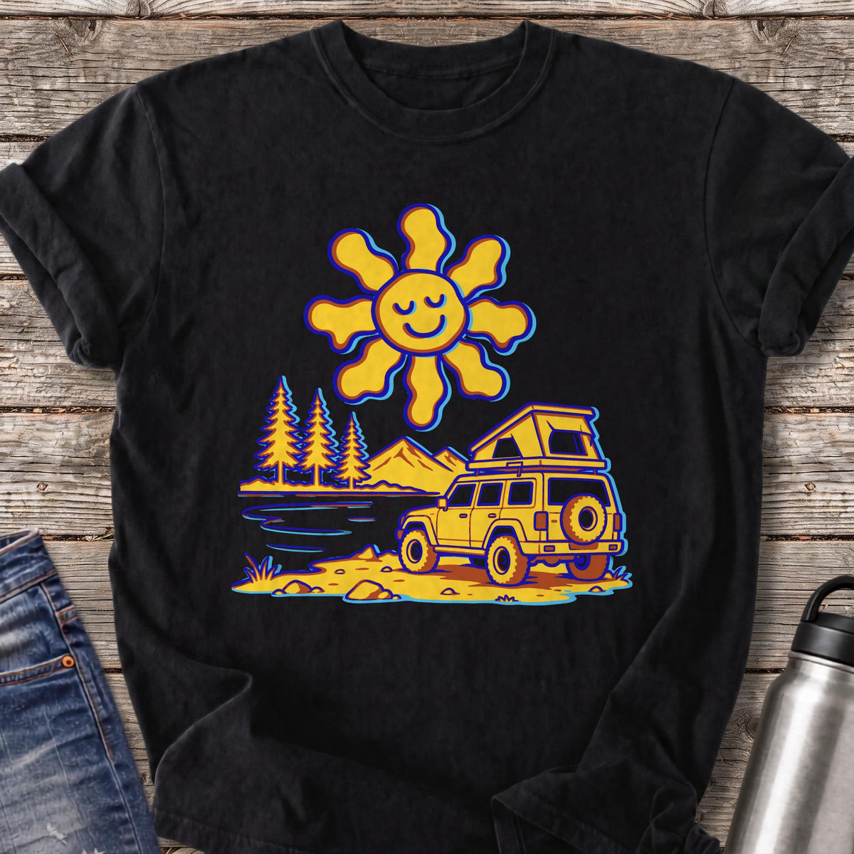 Sunny Side of the Lake T-Shirt — Black