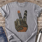 Peace and Bigfoot T-Shirt — Grey