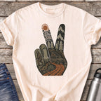 Peace and Bigfoot T-Shirt — Ivory