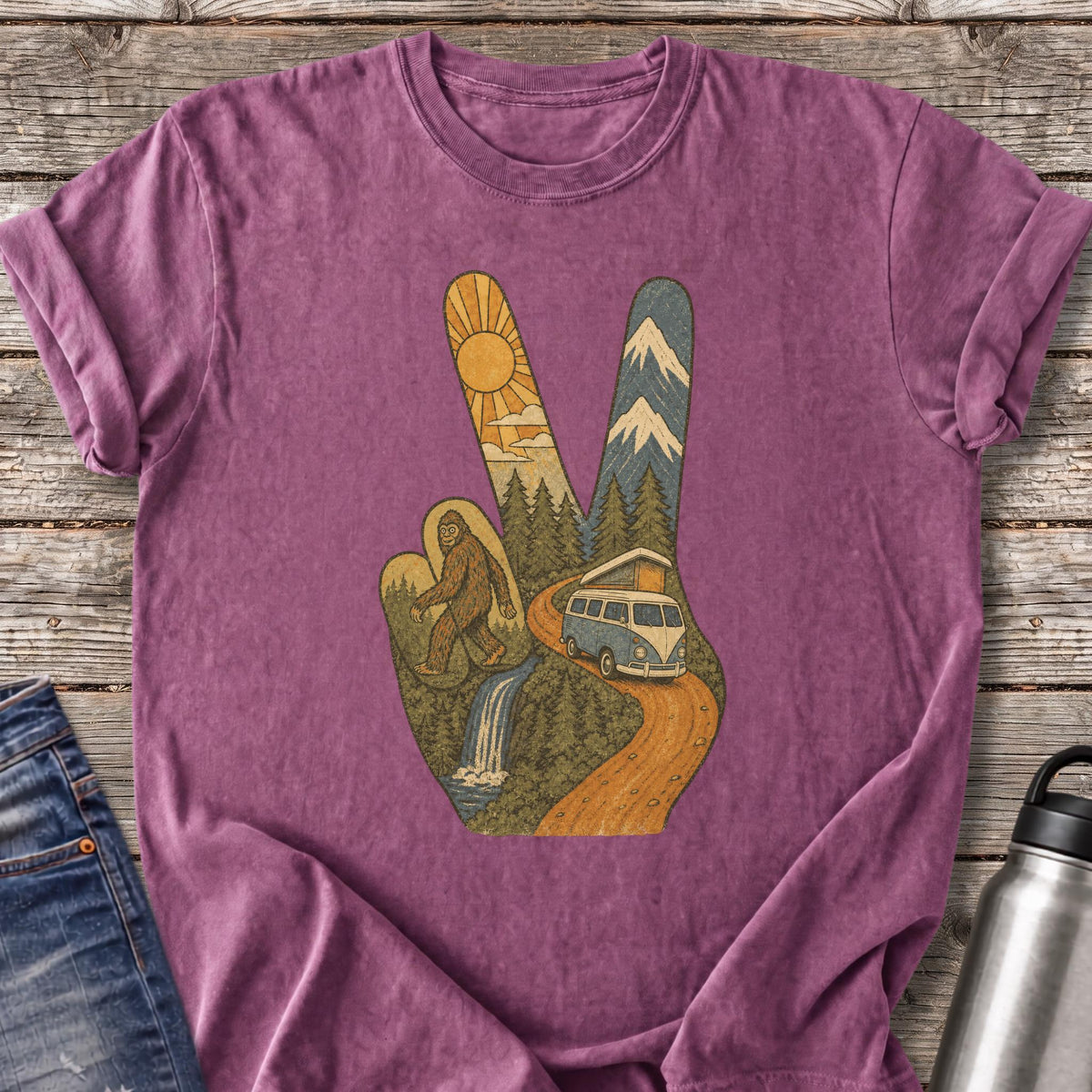 Pop Top Peace T-Shirt — Berry