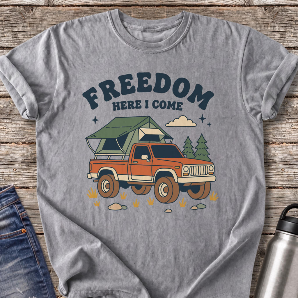 Freedom Here I Come T-Shirt — Grey