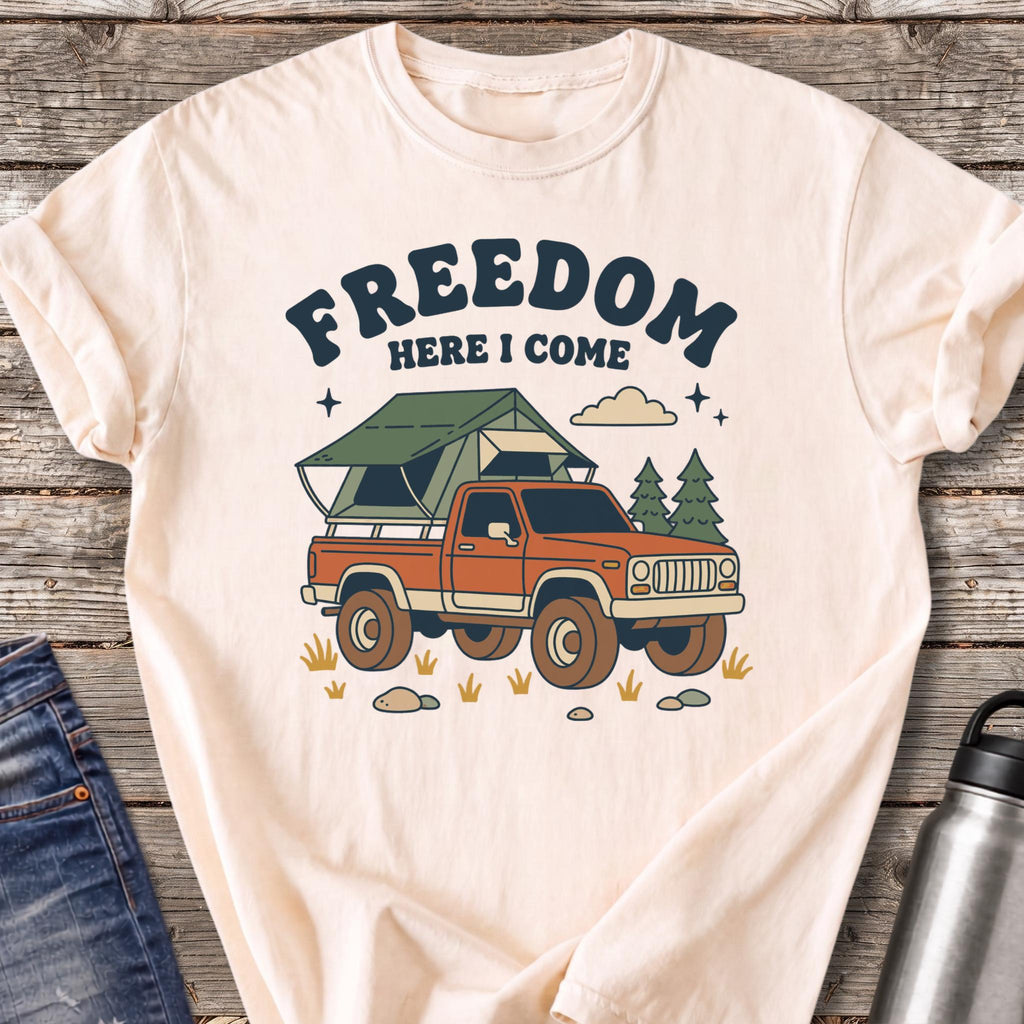 Freedom Here I Come T-Shirt — Ivory