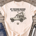 Freedom Machine Has 4 Wheels and a Kitchen T-Shirt — Ivory