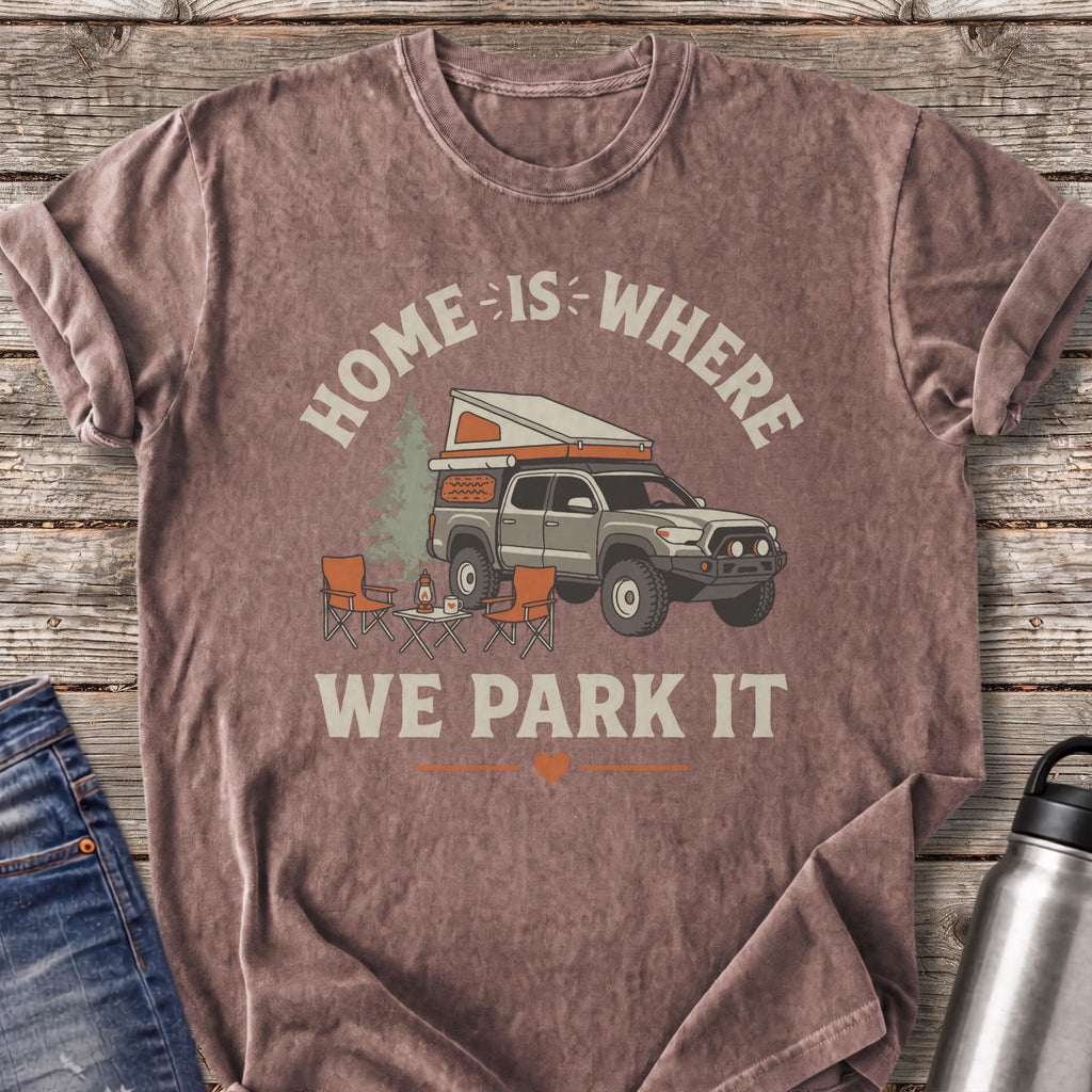 Home Is Where We Park It T-Shirt — Espresso