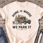 Home Is Where We Park It T-Shirt — Ivory