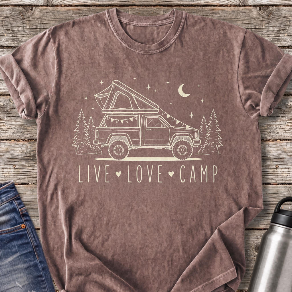 Live Love Camp T-Shirt — Espresso