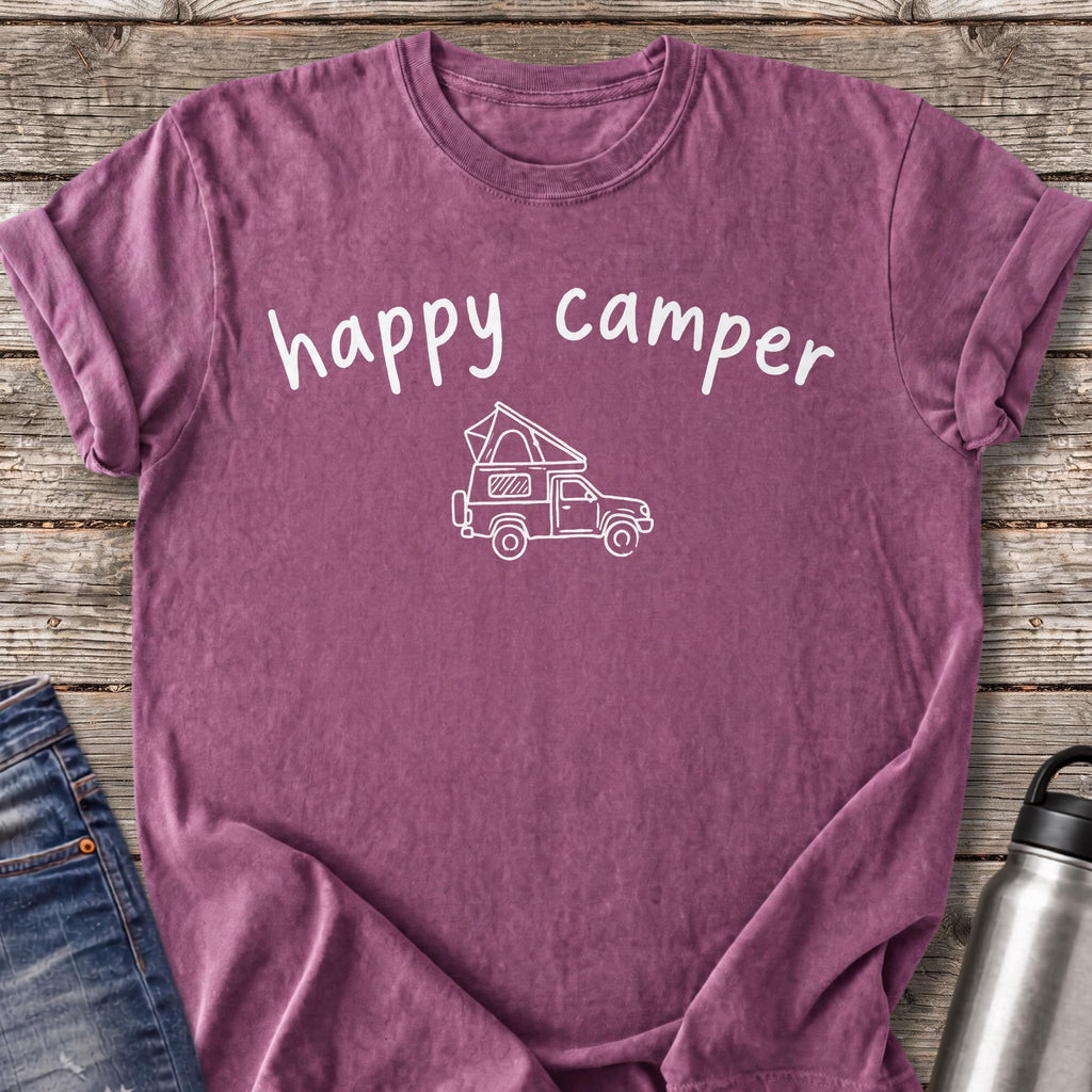 Happy Camper T-Shirt — Berry
