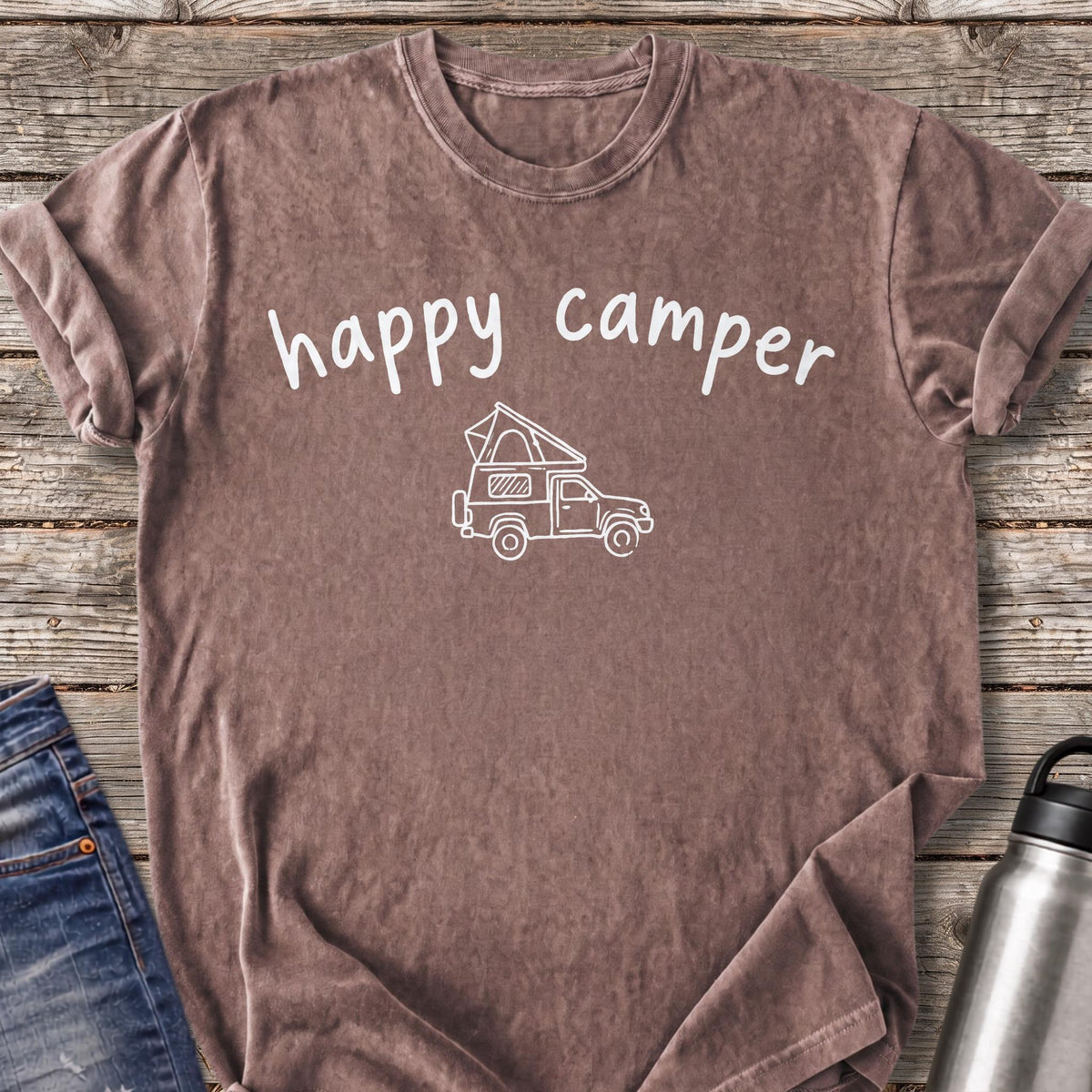Happy Camper T-Shirt — Espresso