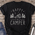 Happy Camper T-Shirt — Black