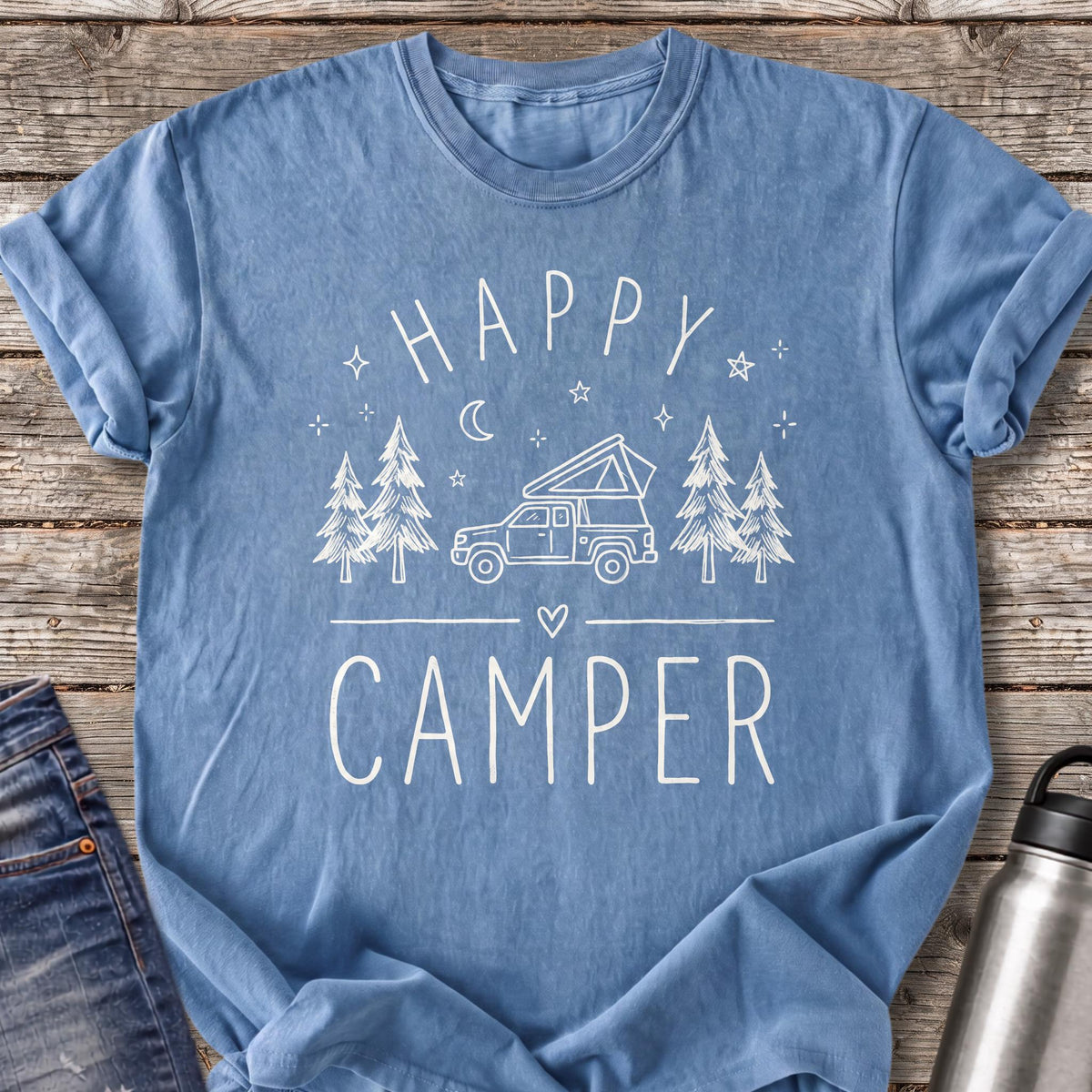Happy Camper T-Shirt — Blue Jean