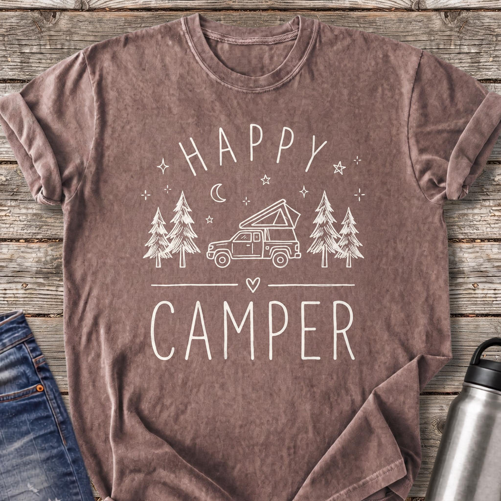 Happy Camper T-Shirt — Espresso