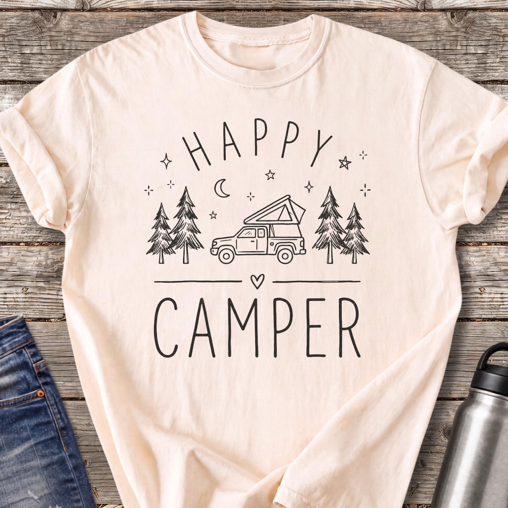 Happy Camper T-Shirt — Ivory