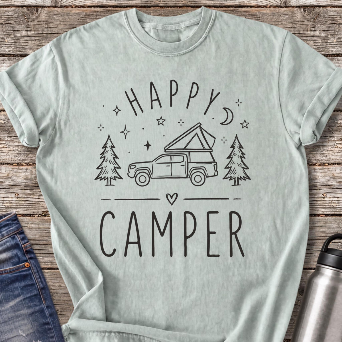 Happy Camper by Moonlight T-Shirt — Bay