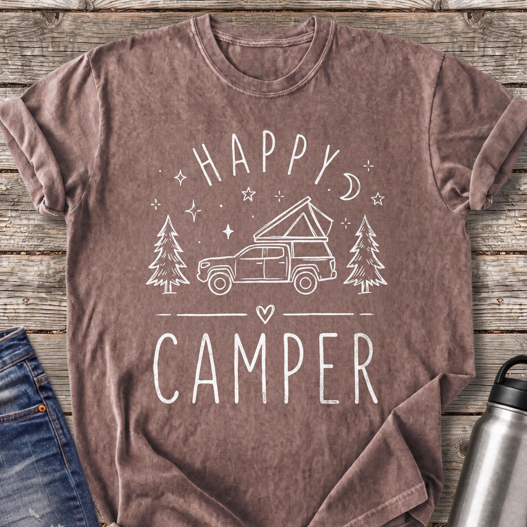 Happy Camper by Moonlight T-Shirt — Espresso