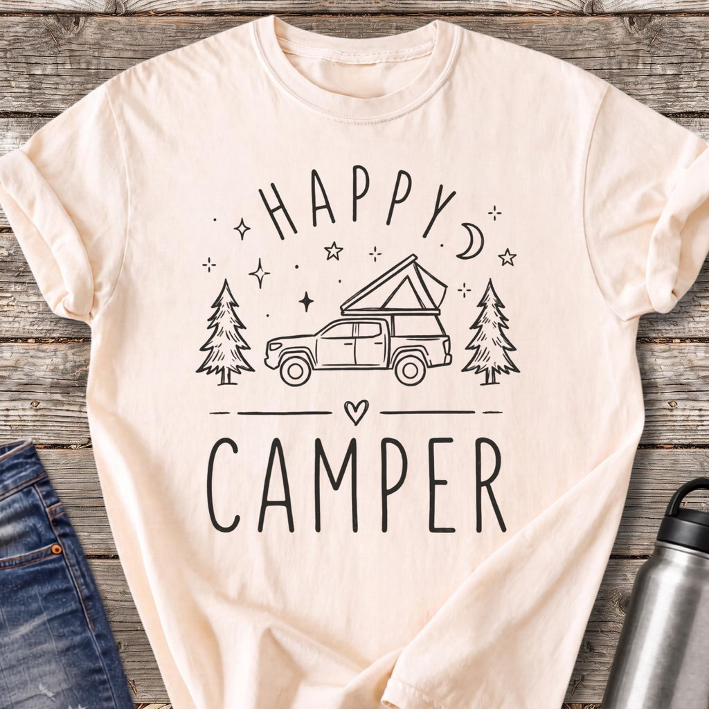 Happy Camper by Moonlight T-Shirt — Ivory