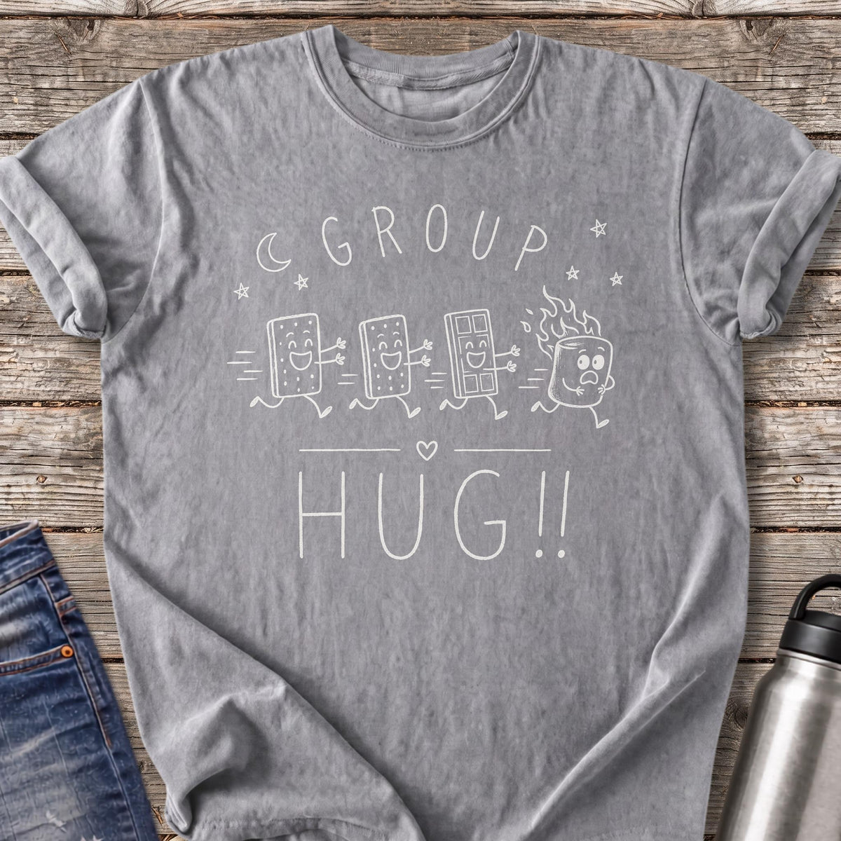 Group Hug T-Shirt — Grey