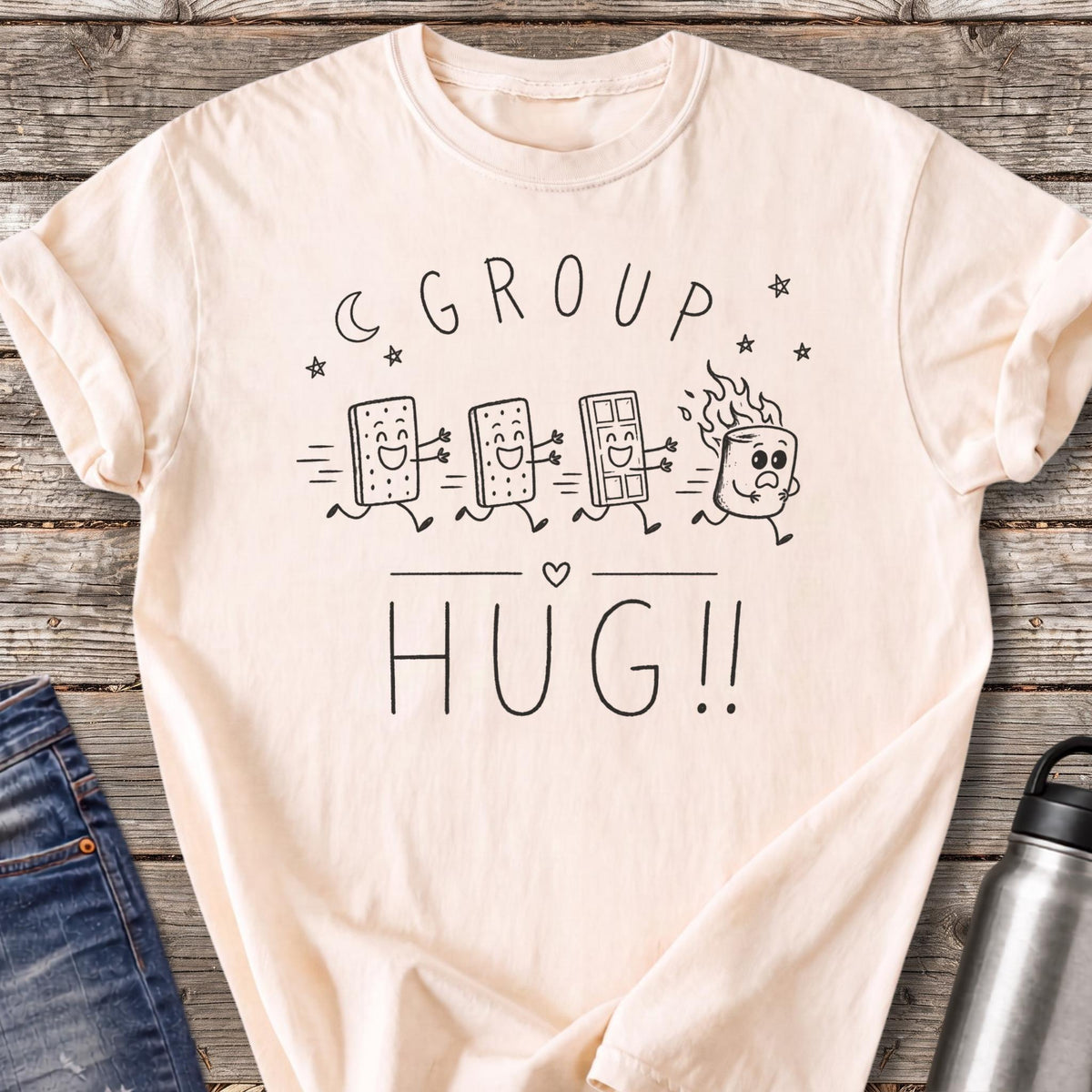 Group Hug T-Shirt — Ivory