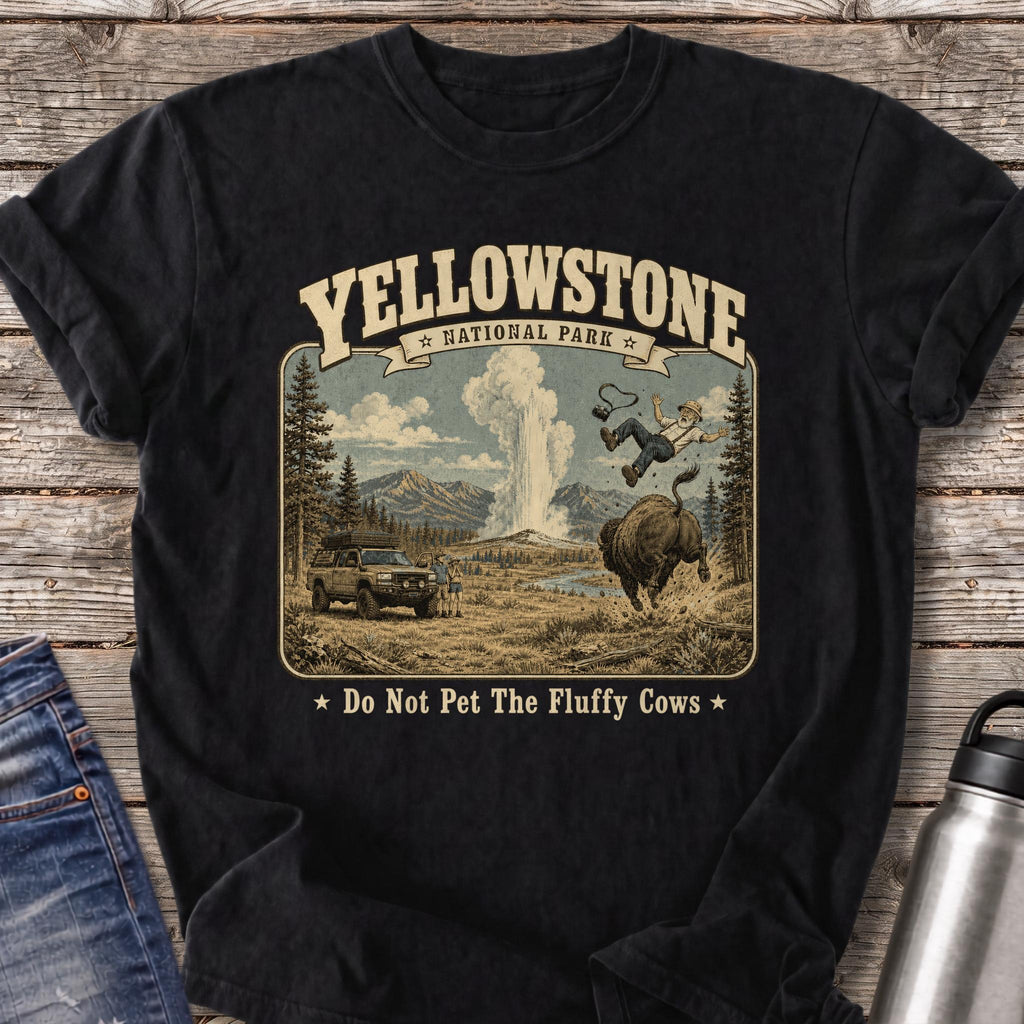 Yellowstone Do Not Pet the Fluffy Cows T-Shirt — Black