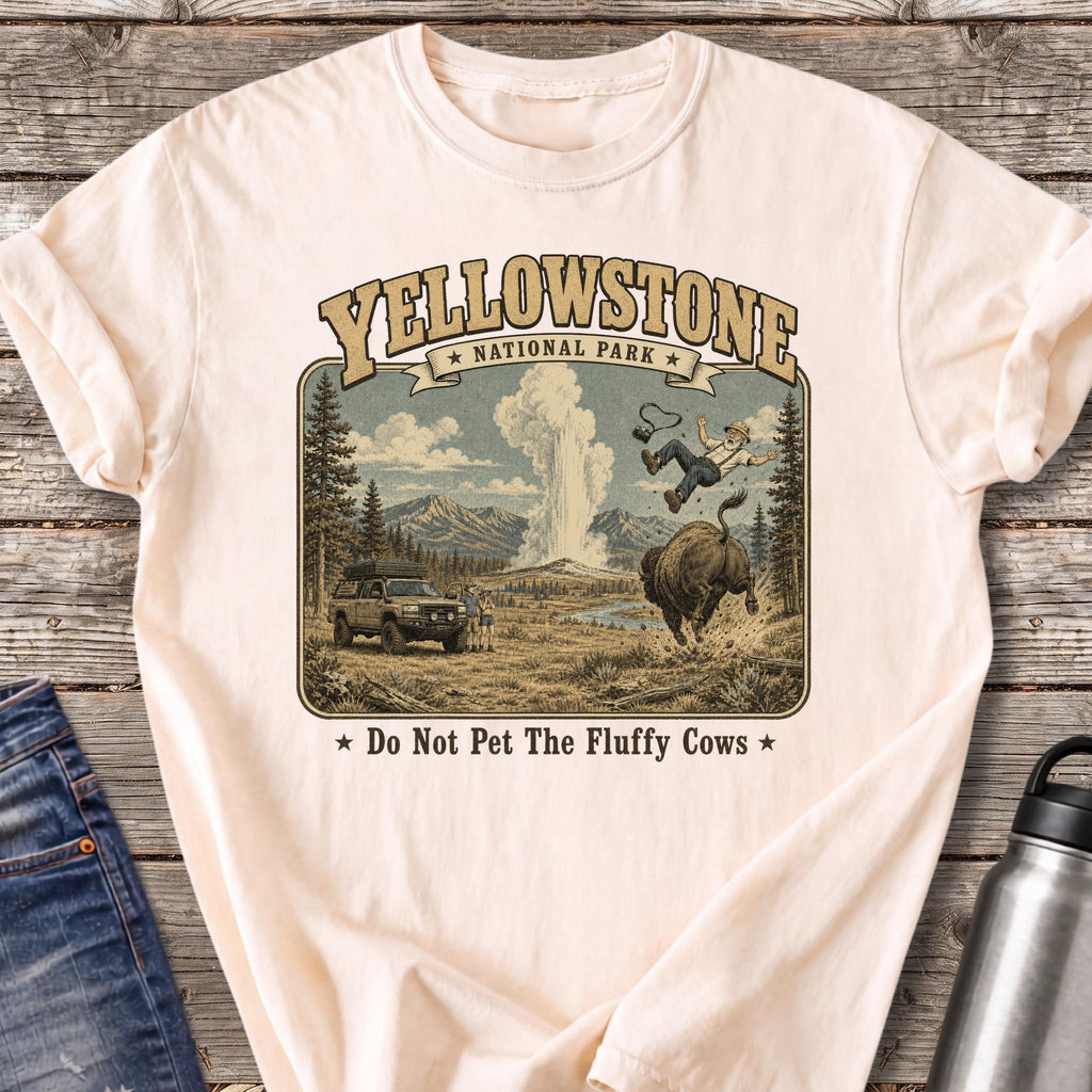 Yellowstone Do Not Pet the Fluffy Cows T-Shirt — Ivory