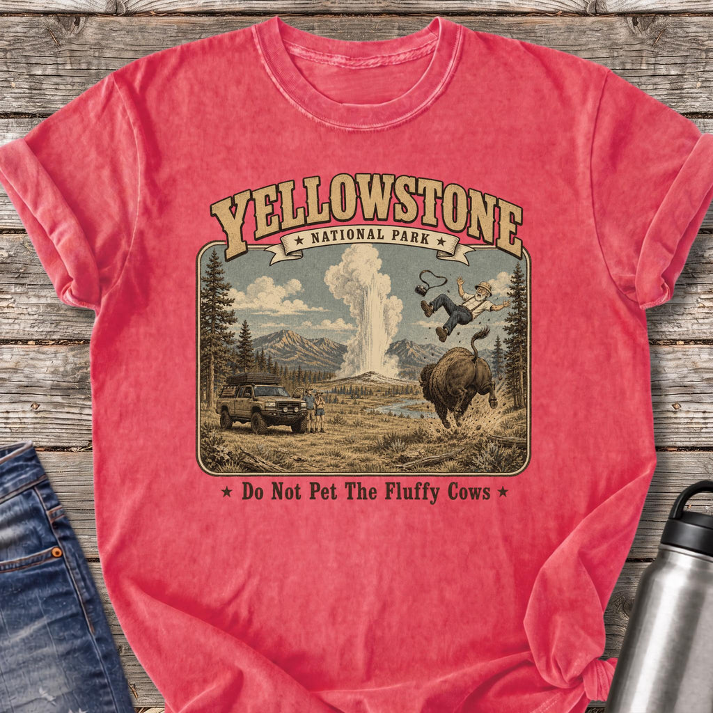 Yellowstone Do Not Pet the Fluffy Cows T-Shirt — Watermelon