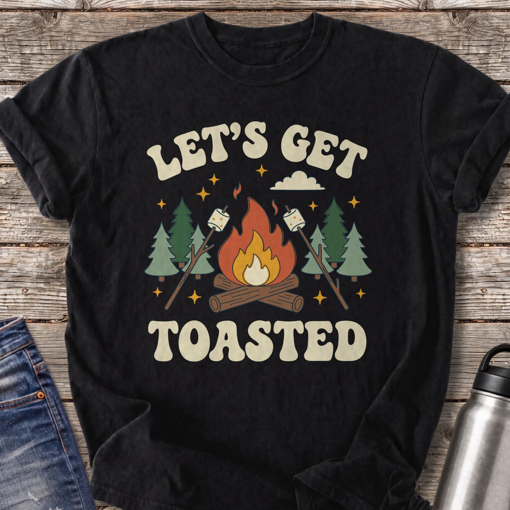 Let's Get Toasted T-Shirt — Black
