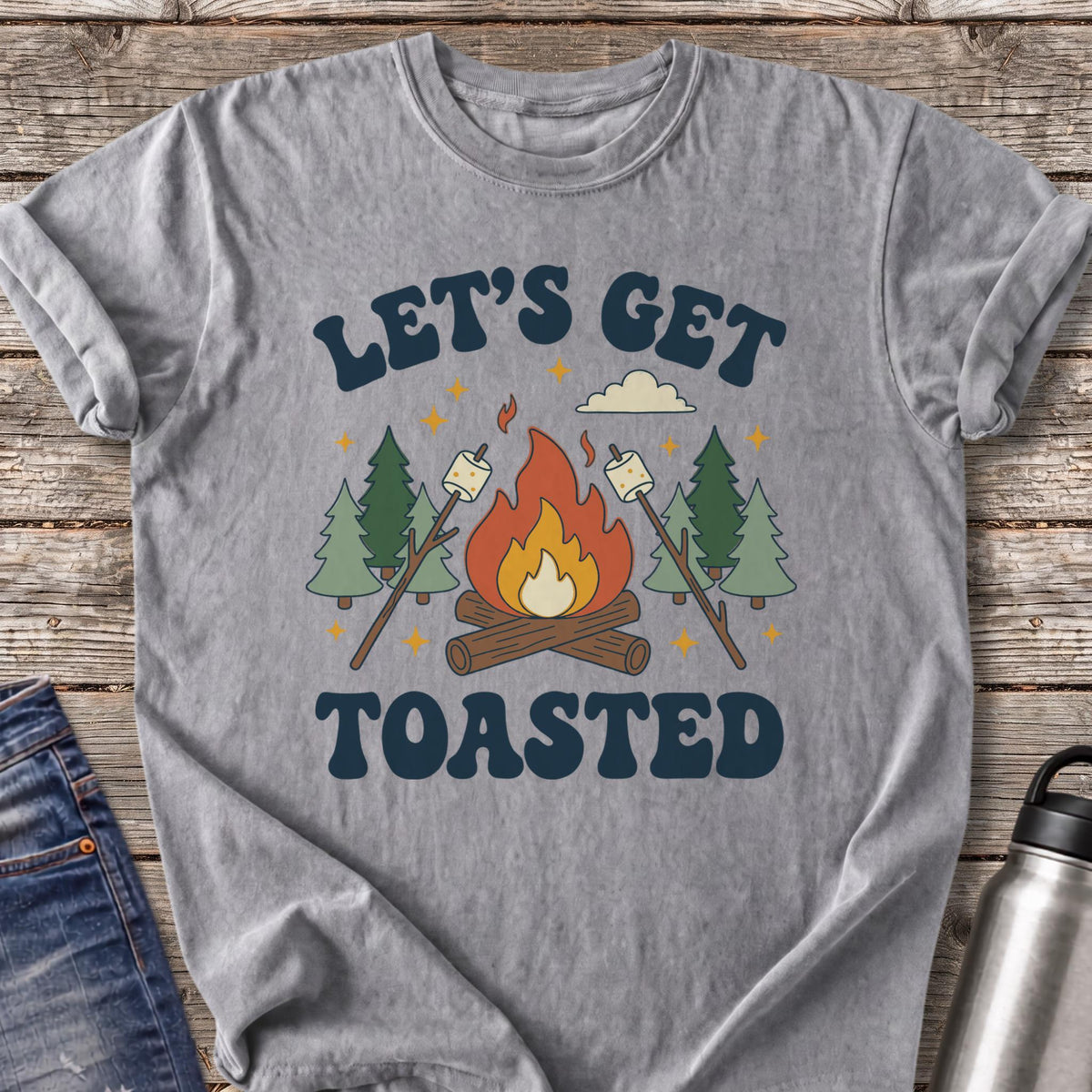 Let's Get Toasted T-Shirt — Grey