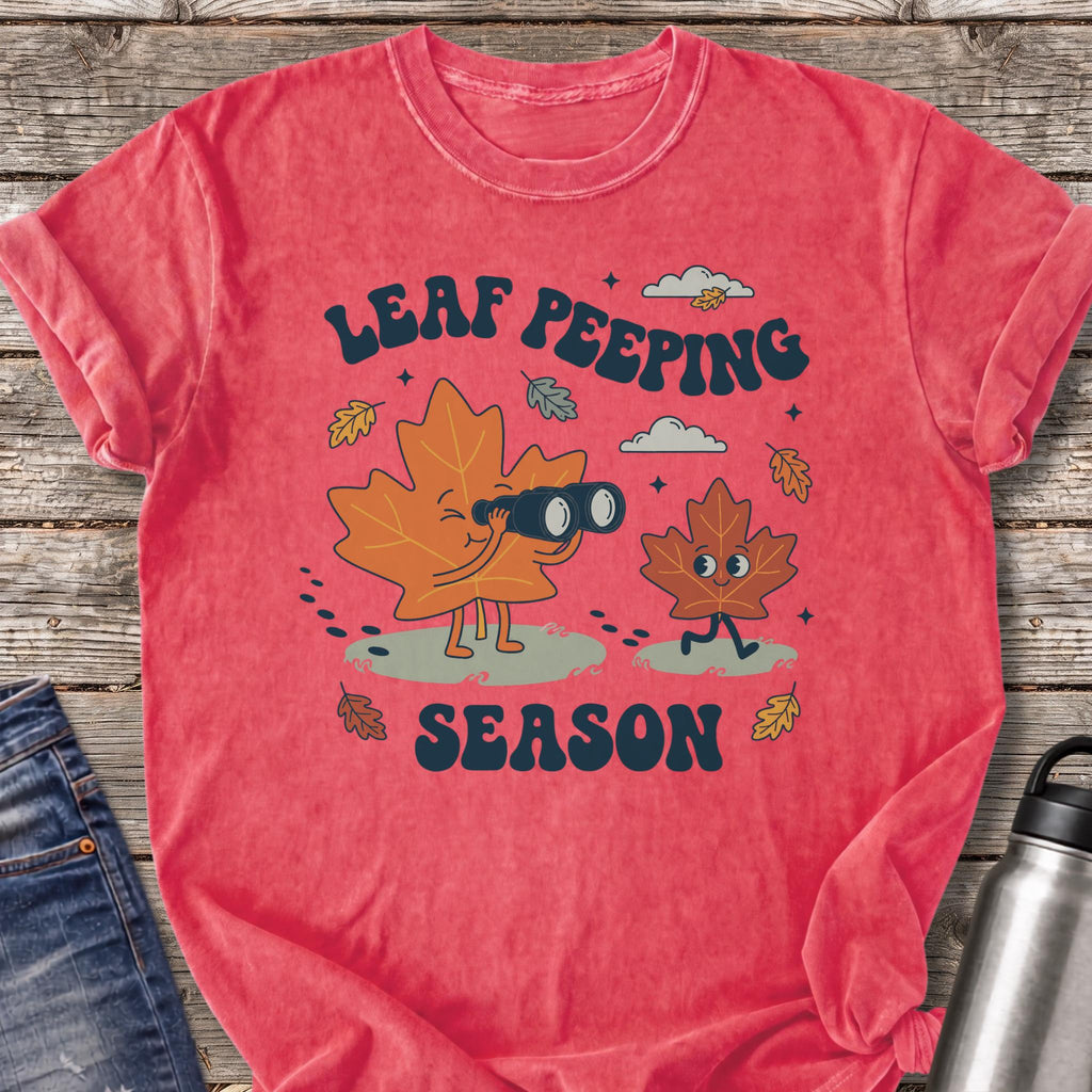 Leaf Peeping Season T-Shirt — Watermelon