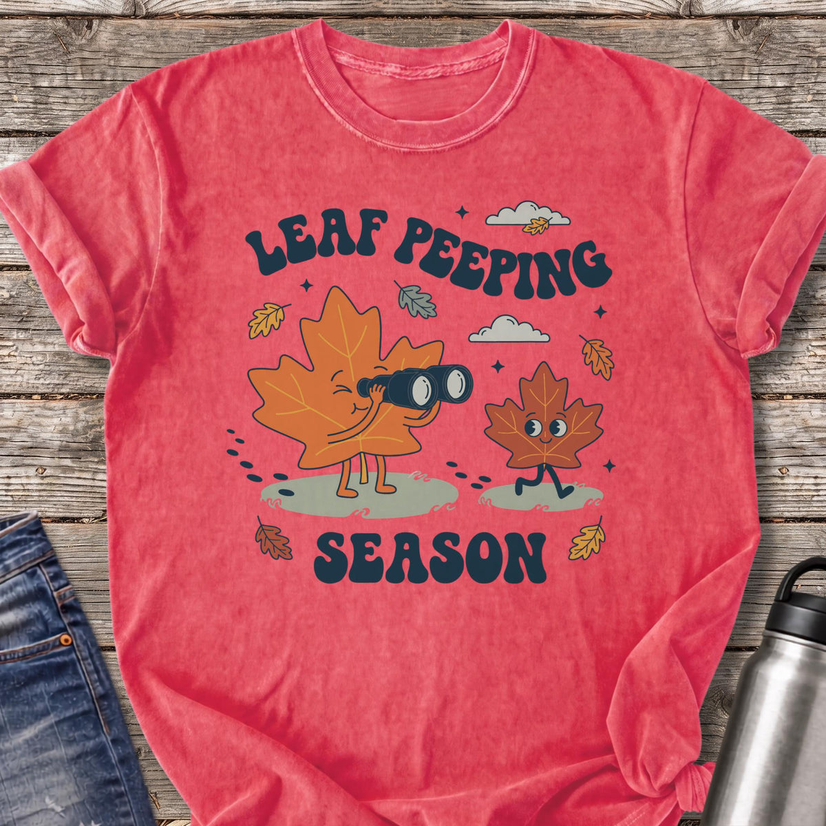 Leaf Peeping Season T-Shirt — Watermelon